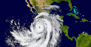 Radar view of storm over southern United States