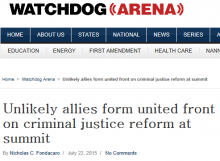 Unlikely allies form united front on criminal justice reform at summit