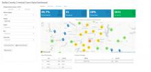 Screengrab of Dallas County data dashboard